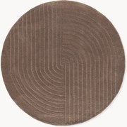 Okrúhly ručne tuftovaný vlnený koberec Mason