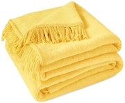 BAVLNENÁ DEKA COTTON CLOUD 150X200 CM ŽLTÁ