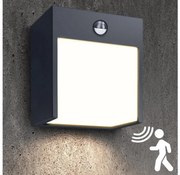 Brilagi-LED Vonkajšie nástenné svietidlo so senzorom TERNI LED/12W/230V antr. IP44 BG0983