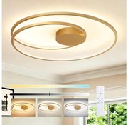 Brilagi-LED Stmievateľné stropné svietidlo TWISTER LED/105W/230V pr. 100 cm zlaté+DO
