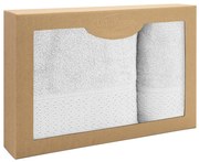 BAVLNENÉ UTERÁKY SOLANO SADA 1 KS 50X90 CM, 1 KS 70X140 CM BIELA