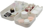 Organizér do zásuvky, do kuchyne aj do kúpeľne, sada 4 ks ESSENTIAL, biela