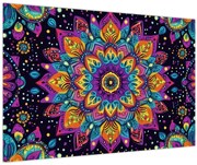 Obraz - Kaleidoskopická mandala (90x60 cm)