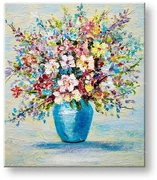 Maľovaný obraz na stenu KVETY VO VÁZE 60x70 cm | rôzne rozmery
