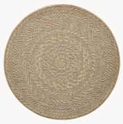 Okrúhly koberec do interiéru/exteriéru v jutovom vzhľade Almendro