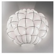 SIRU - Nástenné svietidlo POUFF 1xE27/60W/230V chróm/biela benátske sklo