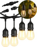 TRENDIE Záhradná svetelná girlanda 20 LED teplá biela E27 20m