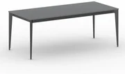 Kancelársky stôl PRIMO ACTION, čierna podnož, 2000 x 900 mm, grafitová