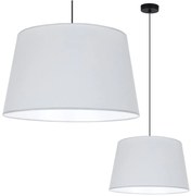 Závesné svietidlo Gaja, 1x svetlosivé textilné tienidlo, (fi 44cm), b
