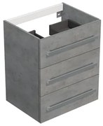 Kúpeľňová skrinka bez umývadla Naturel Cube 60x76,5x40 cm betón mat CUBE2603BEBU