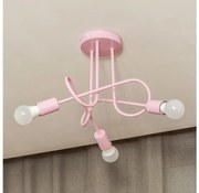 Prisadený luster OXFORD 3xE27/15W/230V ružová