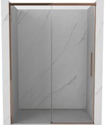 Mexen Rox, posuvné sprchové dvere 140 cm, 8mm číre sklo, ružové zlato profil, 8C2-140-000-60-00