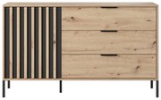 Komoda Tallin 138 (dub artisan + antracit). Akcia -20%. Vlastná spoľahlivá doprava až k Vám domov. 1071400