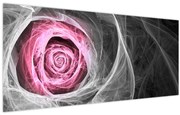 Obraz - Abstraktné ruže, fuchsiová (120x50 cm)