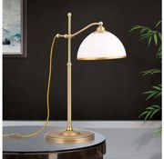 Orion LA 4-1213/1 - Stolná lampa OLD LAMP 1xE27/40W/230V biela/mosadz