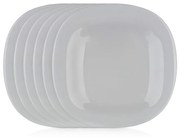 Luminarc Hranatý dezertný tanier CARINE 19 cm, 6 ks, sivá