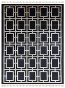 Koberec AMOUR 53078B geometrický / línie, čierny