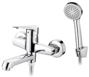 Kuchinox Atez, nástenná vaňová batéria s ručnou sprchovou súpravou, chrómová, LAV-BTK_011D