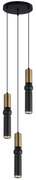 ITALUX PND-14290-3-BRO-BK - Luster na lanku ISIDORA 3xGU10/25W/230V čierna/bronz