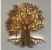 Li-Go 5747/DUB2 - LED nástenná dekorácia LED/10W/230V 45x55 cm dub