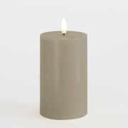 SIRIUS LED vosková sviečka Sille, svetlosivá, 7,5 x 12,5 cm