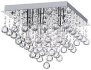 Toolight - Krištáľová stropná lampa 4xE14 40W APP515-4C, chrómová, OSW-00072