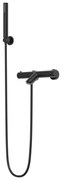 Gamma Roy, termostatická vaňová batéria s ručnou sprchovou súpravou, čierna matná, GMA-BRYPWT-BK