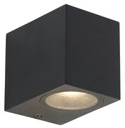 Moderná nástenná lampa čierna IP44 - Baleno