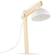 Stolná lampa OSLO 1xE27/15W/230V borovica/biela