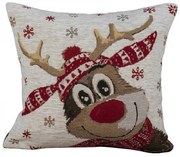 Vankúšová obliečka s vianočným losom 45x45 cm