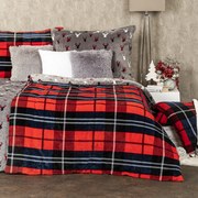 4Home obliečky mikroflanel Kocka červená, 140 x 200 cm, 70 x 90 cm