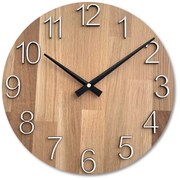 Nástenné hodiny drevené s vyrezávanými číslicami I SENTOP FB-MAS016-OSMO-3041-heads-black