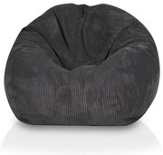 Sedací vak z manšestru – pohodlné kreslo na leňošenie a relax Farba: SZ90 - tm. sivá