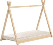 Detská posteľ Tipi 90x180 drevený domček - borovica