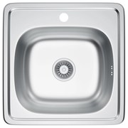 Erga HD, 1-komorový oceľový drez 485x485x160 mm, dekor sieťovinová štruktúra, ERG-MLS-HD4848D