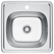 Erga HD, 1-komorový oceľový drez 485x485x160 mm, dekor sieťovinová štruktúra, ERG-MLS-HD4848D