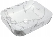 Invena Florina, keramické umývadlo 51x40x13 cm, imitácia kameňa, INV-CE-40-706-C