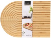 Drevený servírovací podnos Stripe Oval, 32,5x24 cm