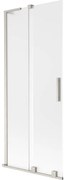 Mexen Velar L, 2-krídlová posuvná vaňová zástena 80 x 150 cm, 8mm sklo námraza, brúsená oceľ, 896-080-003-31-97