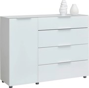 XXXLutz ŠIROKÁ KOMODA, biela s vysokým leskom, 135,6/99,2/40 cm Voleo - Komody - 000554000105