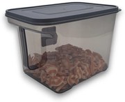 Orion Dóza na potraviny s vrchnákom a uchom MATRIX, 3,3l, sivá