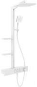 Mexen Saxx, sprchová sada s ručnou a dažďovou hlavicou, biela, 78102-20
