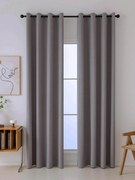 Blackout závesy Ricardo sivohnedé - 140 x 250 cm (2ks) - krúžky