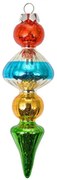 Farebná antik sklenená závesná ozdoba - Ø 5*16 cm