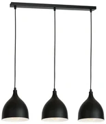 Luminex Luster na lanku NOAK 3xE27/15W/230V čierna LU6223
