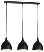 Luster na lanku NOAK 3xE27/15W/230V čierna