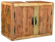 furniture-nabytek.cz - Masívna skrinka pod umývadlo Calcutta z recyklovaného dreva, lakovaná, viacfarebná – 70×35×50 cm