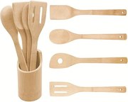 Sada kuchnských pomôcok v stojane Bambus (5 dielov)%