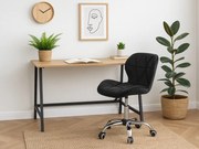 Set do pracovne stôl TAYLOR SONOMA 100x50 cm + kreslo AVOLA VELVET čierne