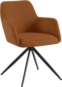 Jedálenská stolička Olema látka cord - oranžová